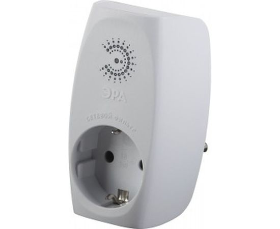 Сетевой фильтр ЭРА SF-1e-W new на 1 гнездо, с заземлением, белый Б0027844 