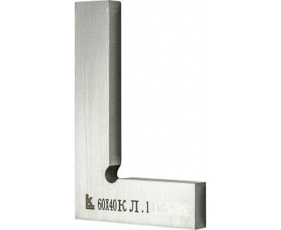 Угольник поверочный с плоским основанием 1 класс точности КАЛИБРОН УП 60х40 134807 