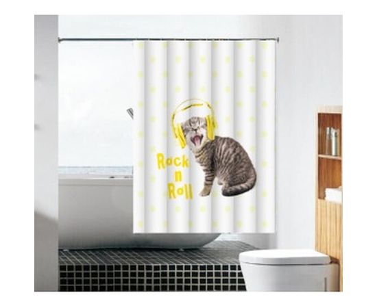 Тканевая шторка для ванной комнаты TERMA Рок-н-ролл MZ-101 180х180 см 20871 