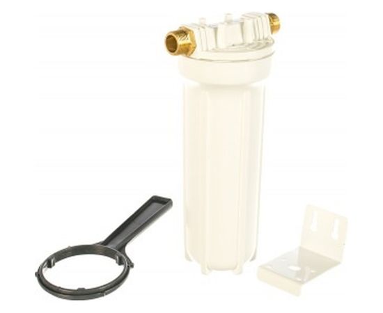 Магистральный фильтр для воды со сменным картриджем Гейзер 1П 3/4" металлическая скоба 32005 