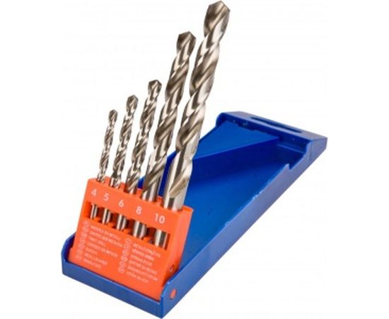 Набор сверл по металлу HSS-G (5 шт; 4-10 мм) VERTO 60H000 