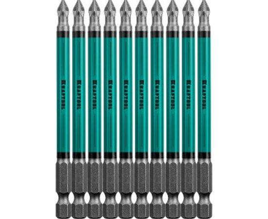 Биты профессиональные (PZ2, 100 мм, 10 шт.) Kraftool 26124-2-100-10 