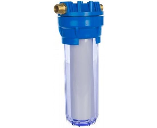 Магистральный фильтр для воды с картриджем Гейзер 1П 1/2" прозрачный 32007 
