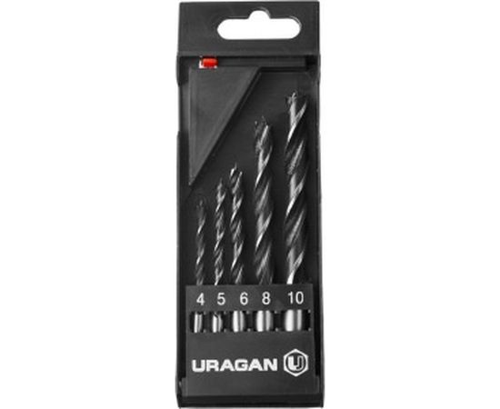Набор сверл спиральных по дереву (5 шт; 4-10 мм) Uragan 29419-H5 
