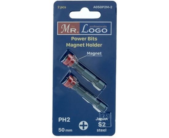 Бита с магнитом Торсионная (2 шт; 50 мм; PH2; S2) Mr. Logo A050P2M-2 