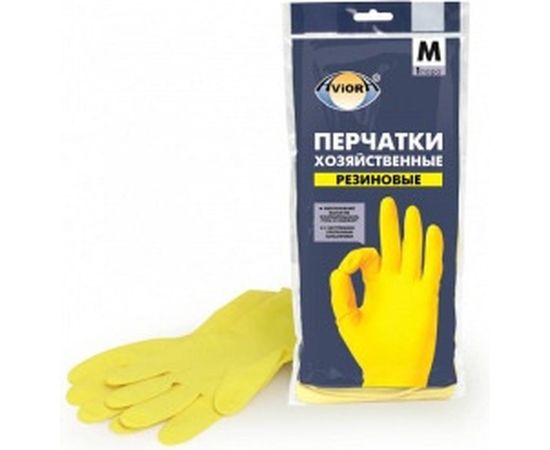 Хозяйственные резиновые перчатки AVIORA, размер M 402-567 