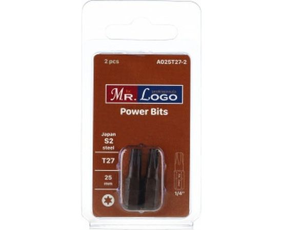 Бита (2 шт; 25 мм; T27; S2) Mr. Logo A025T27-2 