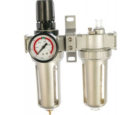 Фильтр влагоотделитель  двойной AFRL802 1/4" с регулятором и лубрикатором Pegas PGS-4701 