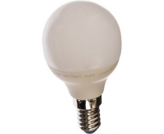 Светодиодная лампа Uniel LED-G45-6W/WW/E14/FR/MB PLM11WH. Форма «шар», матовая. UL-00002375 – изображение 2