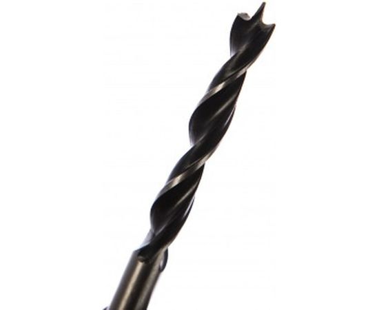 Сверло спиральное по дереву М-образная заточка (10х82х120 мм; сталь 45) Uragan 29419-120-10 – изображение 2