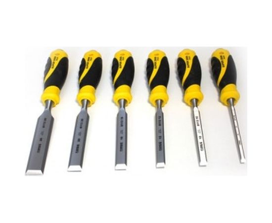 Набор из 6 плоских стамесок с ручкой 6, 10, 12, 16, 20, 26мм в деревянном кейсе NAREX SUPER 2009 LINE PROFI 852900 – изображение 2