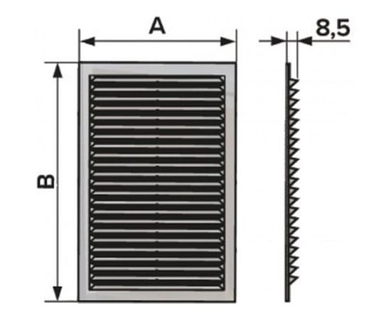 Решетка вентиляционная вытяжная (170х240 мм; белая) ERA 1724С – изображение 2