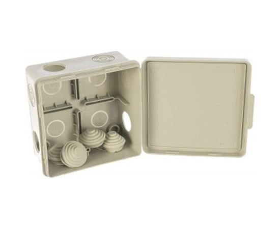 Распаячная коробка открытой установки ЭРА КОР 100х100х50мм с гермовводами 8 входов IP54 Б0037441 – изображение 2