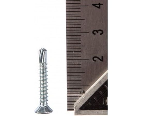 Саморез для оконного профиля, белый Крепежная техника 3.9х25 1000шт 430808 БК – изображение 2