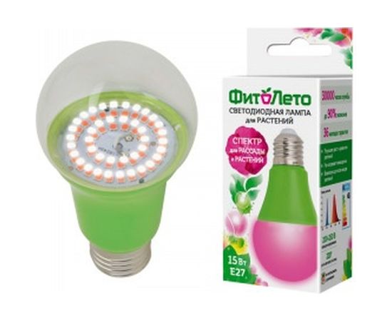 Светодиодная лампа для растений Uniel LED-A60-15W/SPSB/E27/CL PLP30GR UL-00004582 – изображение 2