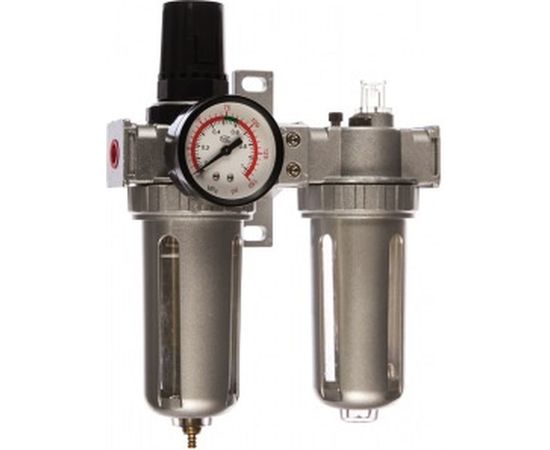 Фильтр влагоотделитель  двойной AFRL802 1/4" с регулятором и лубрикатором Pegas PGS-4701 – изображение 2