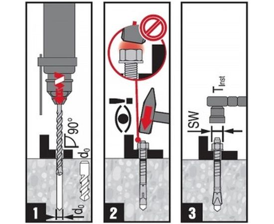 Клиновой анкер Hilti HSV M12x150 15 штук 149180 – изображение 3