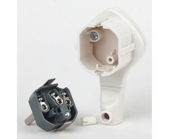 Вилка ЭРА V5U ультраплоская c/з 16A с кольцом белая Б0026331 – изображение 4