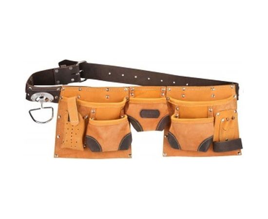 Пояс для инструментов из натуральной кожи (9 карманов) KRAFTOOL 1-38520 