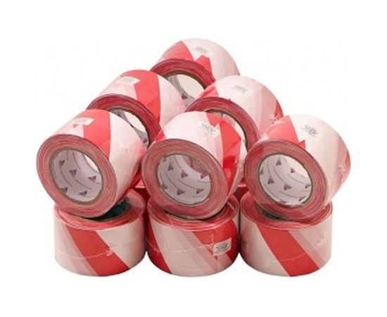 Оградительная лента Протэкт Эконом 250 п.м., 75мм, Бело-красная ЛО-250/75 Э б/кр 