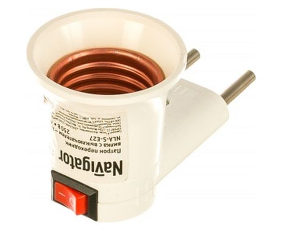 Патрон-переходник NAVIGATOR с розетки на E27 71 992 NLA-S-E27 71992 454086 