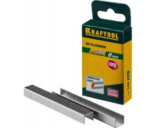 Скобы из закаленной проволоки Kraftool, тип 140 зеленые, 8 мм, 5000 шт 31680-08-5000 