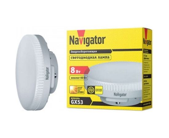 Светодиодная лампа NAVIGATOR NLL-GX53-8-230-2.7K 8Вт таблетка 2700К 71362 404288 