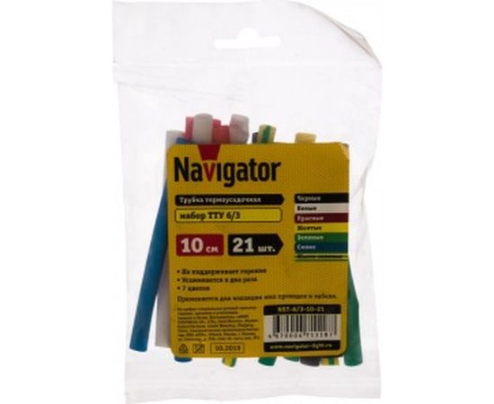 Набор термоусадочных трубок NAVIGATOR NST-6/3-10-21 10мм, 21шт разноцветный 71118 239622 – изображение 2