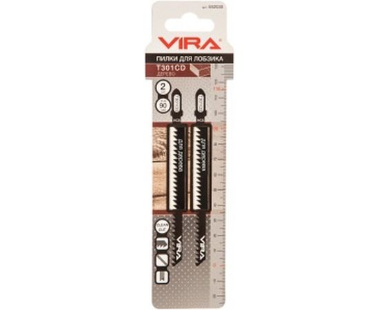 Пилка по дереву, ламинату и пластику T301CD (2 шт; 116х90 мм) для лобзиков Vira 552030 – изображение 2