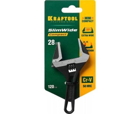 Разводной ключ KRAFTOOL SlimWide Compact, 120 / 28 мм,  27266-15 – изображение 3