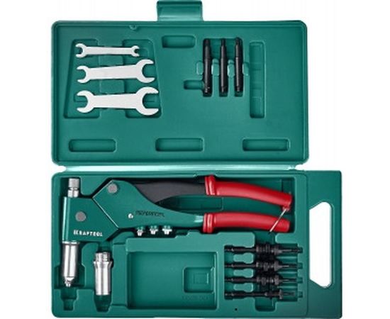 Поворотный заклепочник Kraftool "Combo3-M6" в кейсе резьбовые М3-М6, вытяжные 2.4-4. мм, штифты М4-М6 из алюминия, стали, нерж стали 31178_z01 – изображение 4