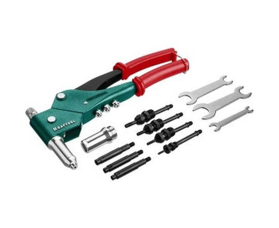 Поворотный заклепочник Kraftool "Combo3-M6" в кейсе резьбовые М3-М6, вытяжные 2.4-4. мм, штифты М4-М6 из алюминия, стали, нерж стали 31178_z01 – изображение 5