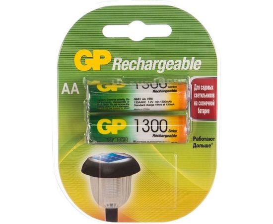 Перезаряжаемые аккумуляторы GP 130AAHC AA, емкость 1300 мАч - 2 шт 130AAHC-2DECRC2 