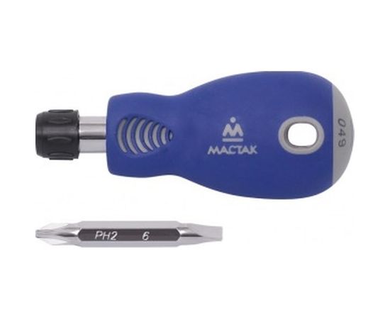 Отвёртка со сменными вставками (2 в 1) МАСТАК 049-2B 