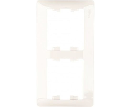 Горизонтальная рамка Schneider Electric 2-м Glossa белая GSL000102 
