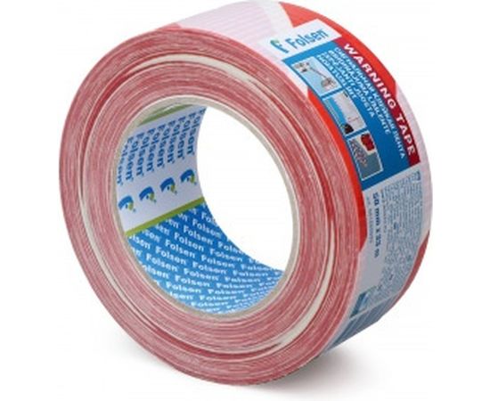 Сигнальная влагостойкая тканевая лента Folsen 50 мм x 33 м бело-красная 051085033 