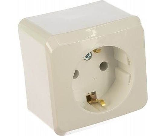 Розетка Schneider Electric 1-м ОП Этюд 16А с заземлением, белая PA16-003B 