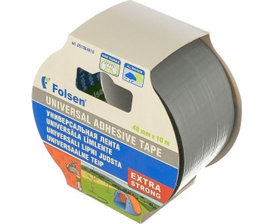 Универсальная тканевая влагоустойчивая лента Folsen 48ммx10м серая 240мк 051064810 