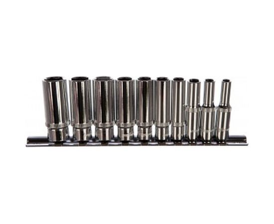 Набор торцевых глубоких головок 1/4"DR на держателе Ombra 914110 