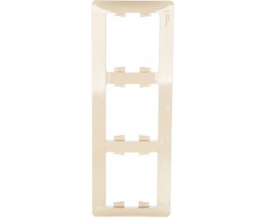 Горизонтальная рамка Schneider Electric 3-м Glossa бежевая GSL000203 