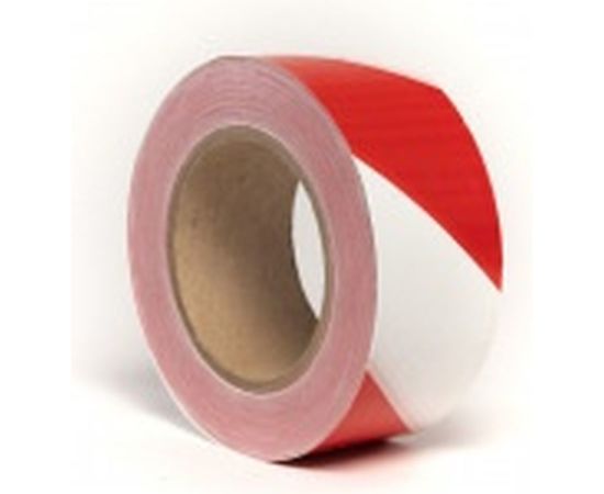 Сигнальная лента SDM бело-красная 50 ммх200 м 0489 