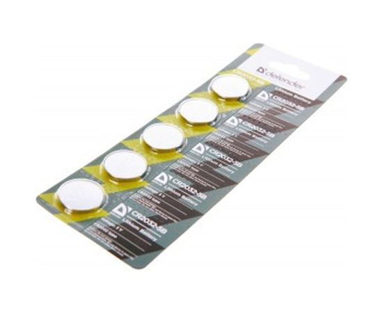 Литиевая батарейка Defender CR2032-5B в блистере 5 шт 56201 