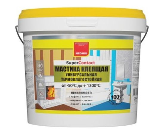 Клеящая термостойкая универсальная мастика Neomid 20 кг Н-Маст-20 
