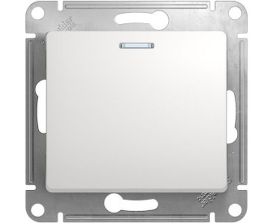 Одноклавишный механизм выключателя Schneider Electric СП GLOSSA 10А IP20 10AX с подсветкой белый GSL000113 