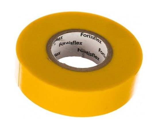 Изолента ПВХ FORTISFLEX 19 ммх0.15 ммх20 м желтая 71232 