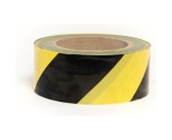 Лента для ограждений SDM 50 мм х 150 м желто-черная 4537 
