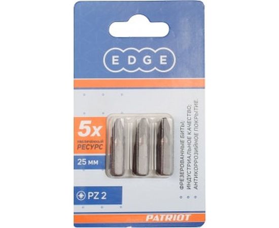 Бита (3 шт; PZ2; 25 мм) EDGE by PATRIOT 818010013 