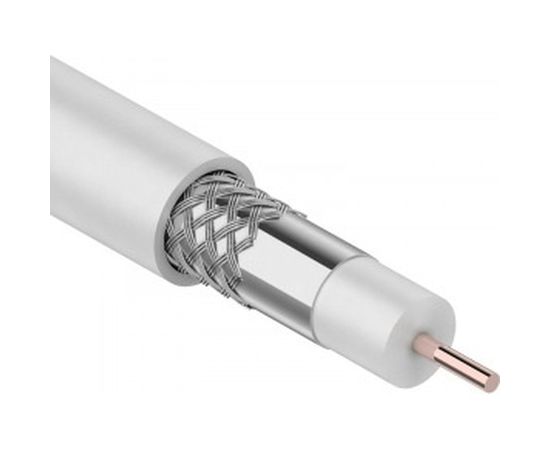 Коаксиальный кабель PROconnect RG-6U, 75 Ом, CCS/Al/Al, 48%, бухта 20 м, белый 01-2205-20 