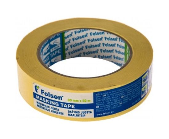 Малярная лента Folsen желтая 60oC 30ммx50м 02330 