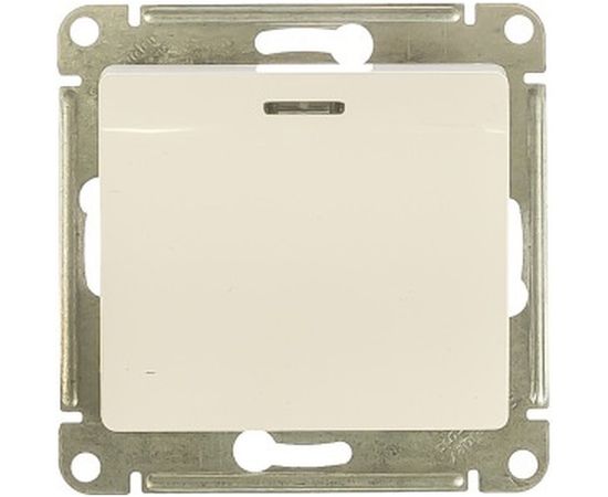 Одноклавишный механизм выключателя Schneider Electric СП GLOSSA 10А IP20 10AX с подсветкой белый GSL000113 – изображение 2